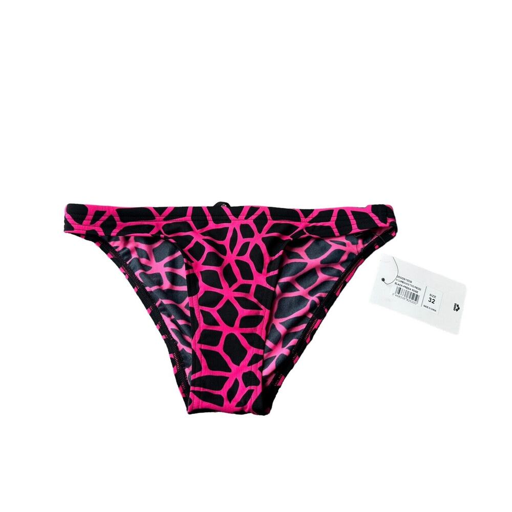 Arena‎ Women's Blacsk Fresia Rose Carbonics Swimsuit Bottoms Size 32 NEW